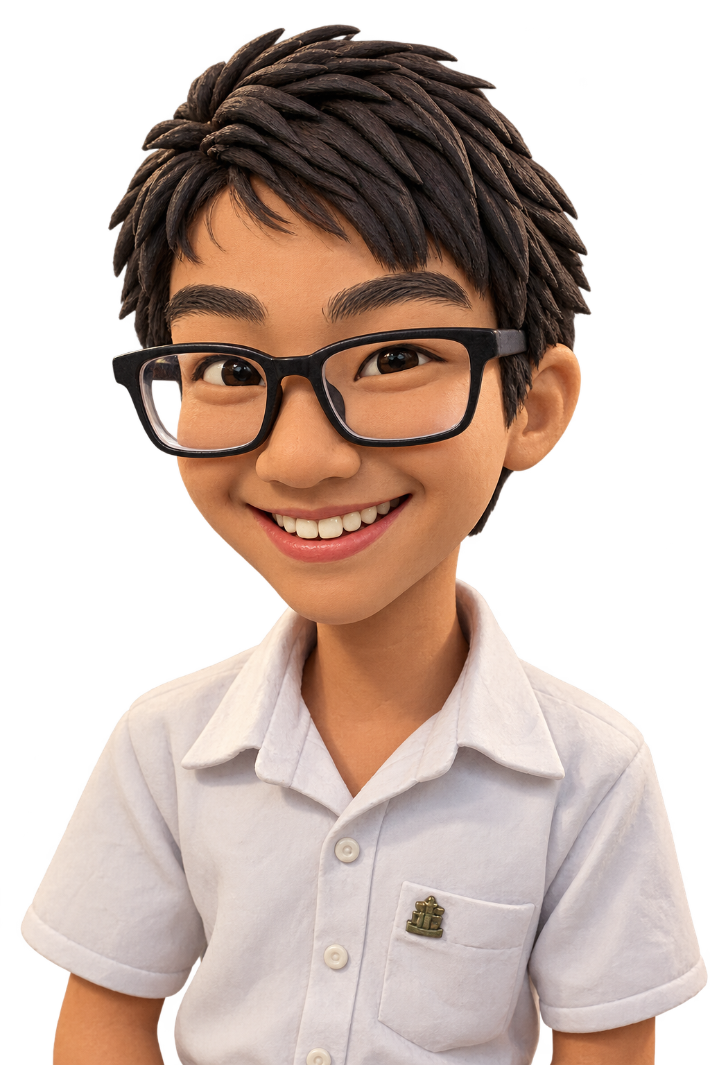 Yap Long rendered as a hand-modelled clay character